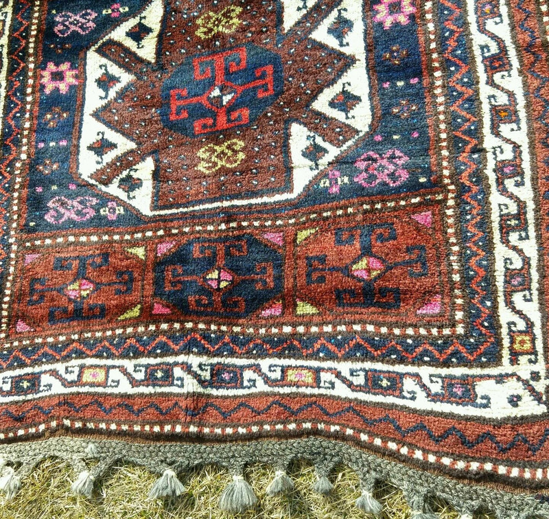 Stunning Cr1900-1939s Antique Vegy Dye Wool Pile Runner Rug 3'6"×11'10" gallery