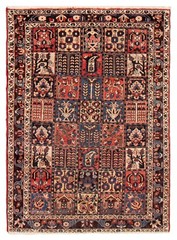 Vintage Red Traditional 5’5″ x 7’3″ Hand-Knotted Oriental Wool Area Rug