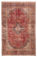 Vintage Hand-Knotted Area Rug 7’9″ x 12’8″ Traditional Oriental Wool Carpet