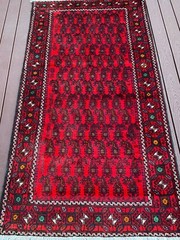 Fine Quality Handmade Afghan Accent Rug, Tribal Paisley Allover Design, 4’x8′