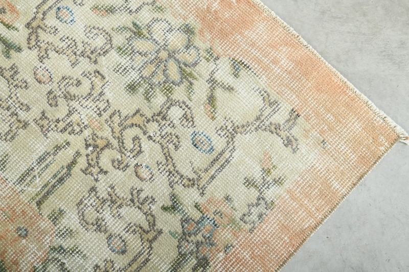 4x7 Turkish Small Vintage Oushak Wool Rug Boho Decor Hand-Knotted Carpet,1502 gallery