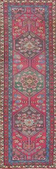 Traditional Overdyed Pink Runner Rug 3×13 ft Hand-knotted Wool Hallway Carpet