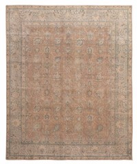 Vintage 9’11” x 12’4″ Traditional Hand Knotted Vegetable Dye Wool Area Rug