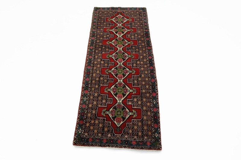 3'2" X 8'11 ft Vintage Runner Rug Floral Design Hallway & Kitchen Carpet 3X9 ft gallery