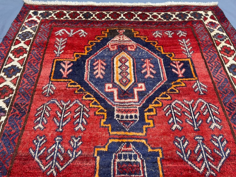 4'6 x 7'1 ft Antique Afghan Baluchi Rug Hand Knotted Tribal Wool Oriental Carpet gallery