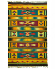 Romanian Transylvanian Kilim Rug Handwoven 100% Wool Geometric Yellow 1970s
