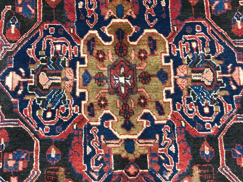 Vintage Nahavand Tribal Hand Knotted Wool Oriental Area Rug 5x10 Navy Blue Boho gallery