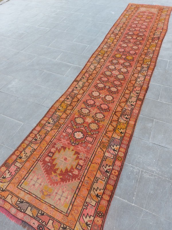 Antique Runner Rug Heriz Area Rug Perr s Old Natural Deco Carpet Rare Rug 3x15 gallery