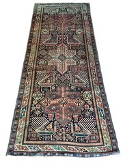 4 X 9 Antique Akstafa Shirvan Caucasian Prayer Rug Circa 1890 100% Wool Peacocks