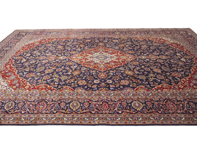 Vintage Oriental Rug Purple-Navy Traditional Floral Carpet Living Room 10X14 ft gallery