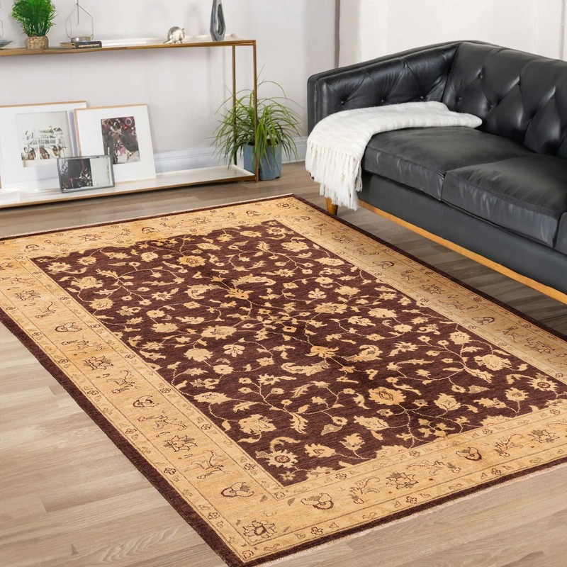 Vintage 6'2" x 8'8" Traditional Hand Knotted Vegetable Dye Wool Area Rug gallery