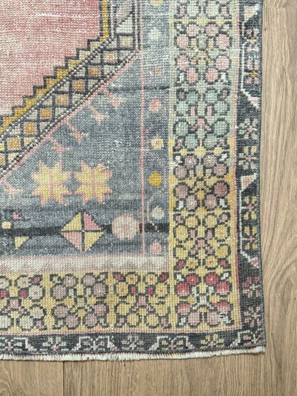 4x7 PINK Oushak Rug, Handwoven Vintage Rug, Turkish Rug, Handmade Wool Area Rug gallery