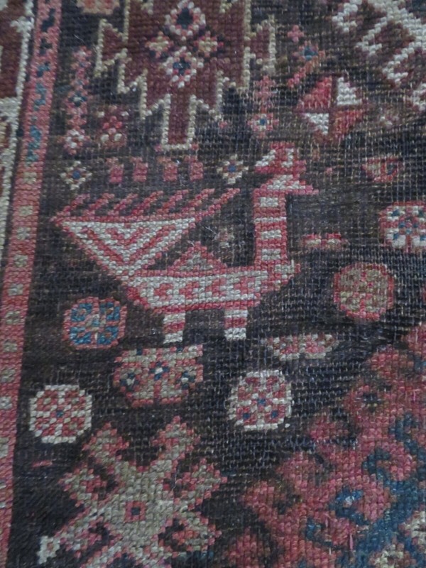ANTIQUE AZERI TRIBAL LONG RUG. 284CM X 122CM. gallery