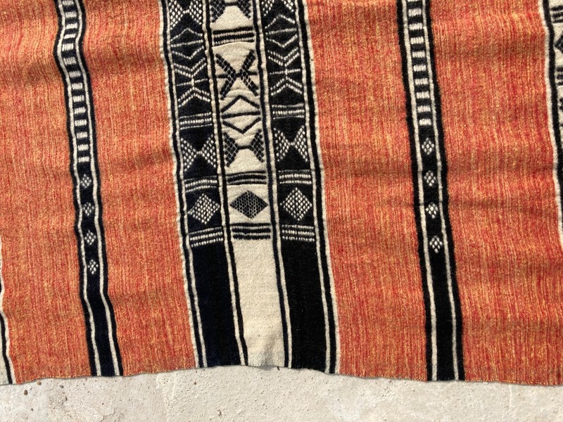 Vintage Handmade Moroccan Berber Geometric Wool Kilim Rug 219x141 cm gallery
