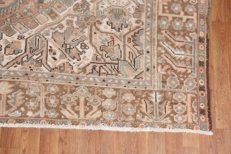 Vintage Muted Traditional Geometric 8x11 Area Rug Wool Handmade Oriental Carpet gallery