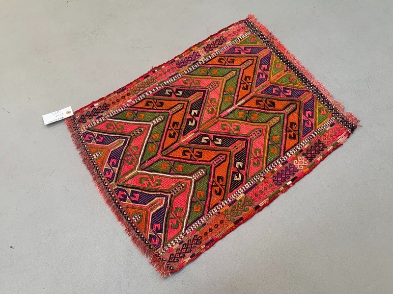 Vintage Turkish Mini Kilim 70x52 cm Wool Small Kelim Runner, shabby Chic gallery