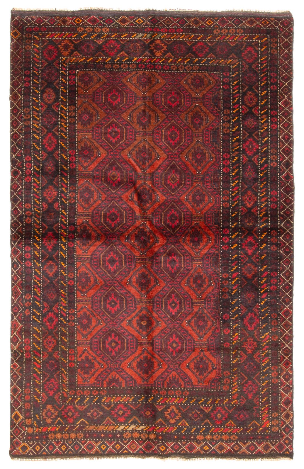 Vintage 3'4" x 5'7" Traditional Hand Knotted Vegetable Dye Wool Area Rug gallery