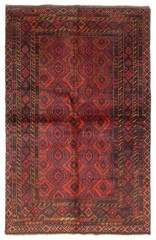 Vintage 3’4″ x 5’7″ Traditional Hand Knotted Vegetable Dye Wool Area Rug