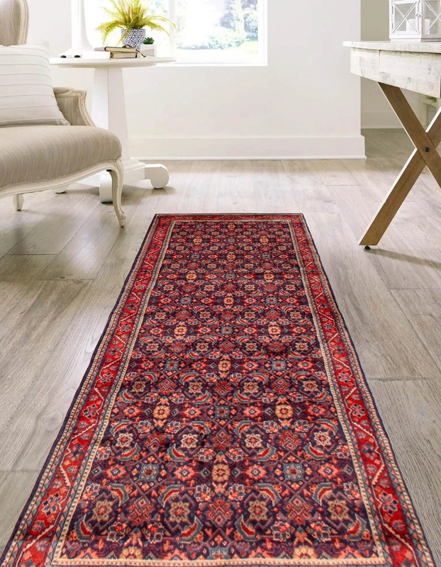 3'6" x 10'0" Vintage Hand-knotted Runner Rug Traditional Oriental Wool Carpet gallery
