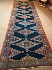 Unique Antique Tribal kurd Veramin Runner Collectors Runner 4x11ft circa 1880