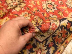 130 X 190 COLLECTORS’ ITEM Antique Natural Vegetable Dye Yarqandi Khotan Carpet