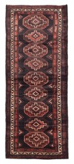 3’8″ x 9’1″ Vintage Hand-knotted Runner Rug Traditional Oriental Wool Carpet