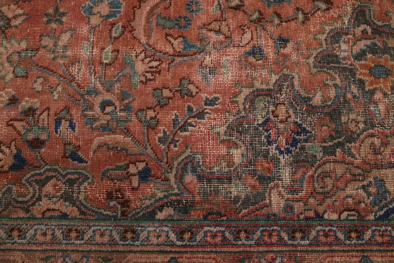 Vintage 9'6" x 12'6" Traditional Hand Knotted Vegetable Dye Wool Area Rug gallery