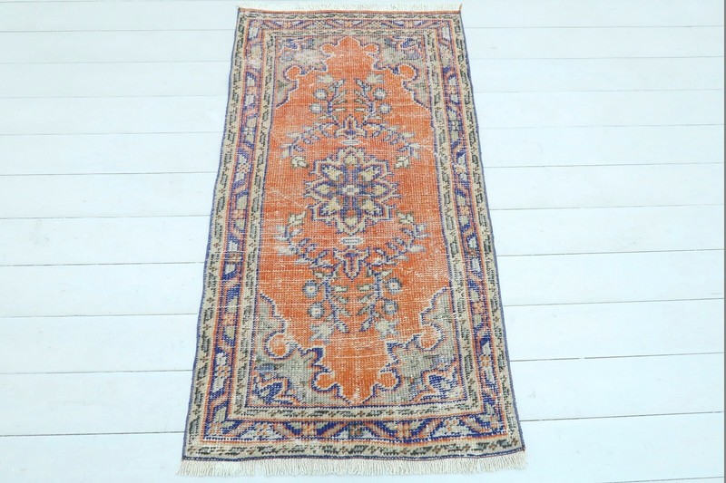 Turkish Oushak Rug Carpet DoorMat Bedroom Kelim Tapis Teppiche 28"x52" Area Rugs gallery