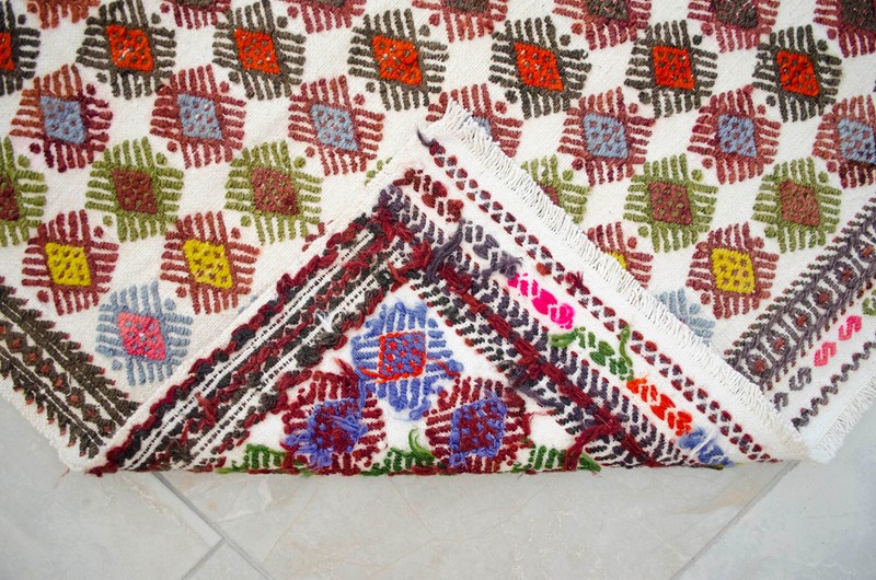 2x3 Rug HandMade Turkish Rug, Braided Sofreh Rug Vintage Small Rug 2′2″ x 2′7″ gallery