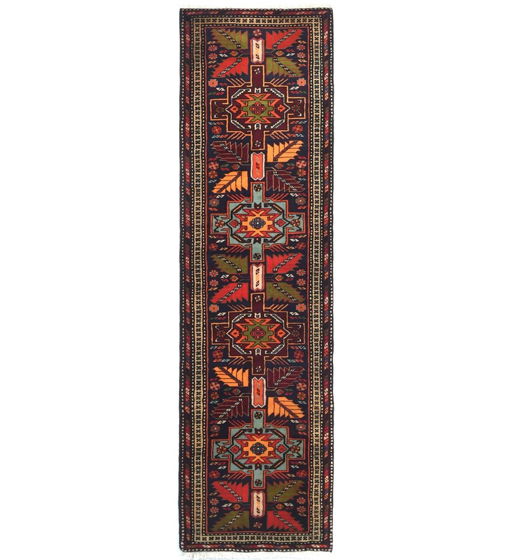 Vintage Tribal Purple Floral Runner Rug 2'6X9'7 ft Wool Oriental Hallway Carpet gallery