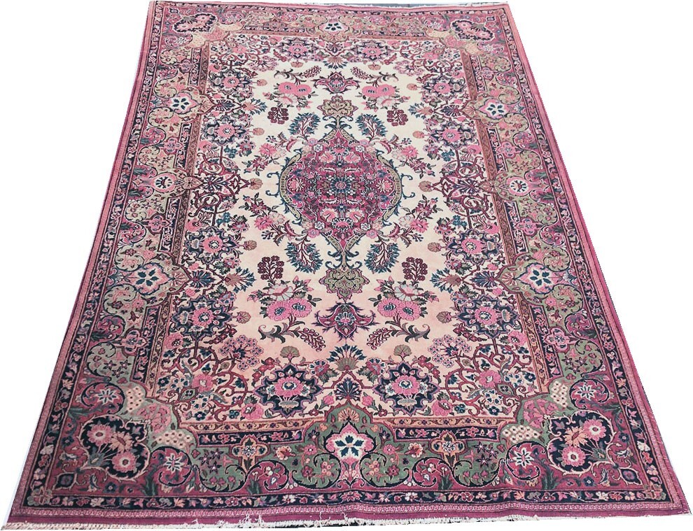 A Superb Antique Decorative Genuine Keshan Area Rug