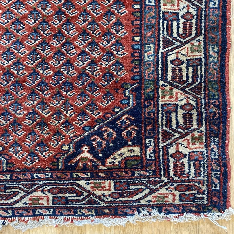 Vintage Rug 2' 7 x 4' 1 Red Hand Knotted Farmhouse Oriental Rug gallery