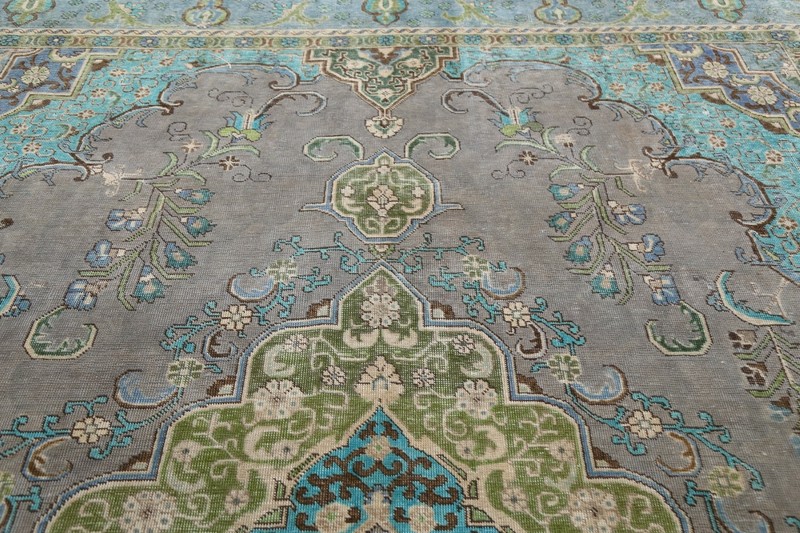 Antique Floral Gray Traditional Area Rug Evenly Low Pile Hand-knotted Wool 9x13 gallery