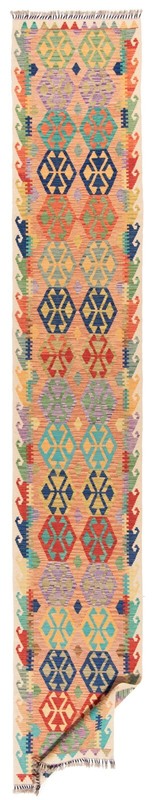 Kelim Afghan 498x85 cm Handwoven Oriental Carpet Rug Runner Kilim gallery