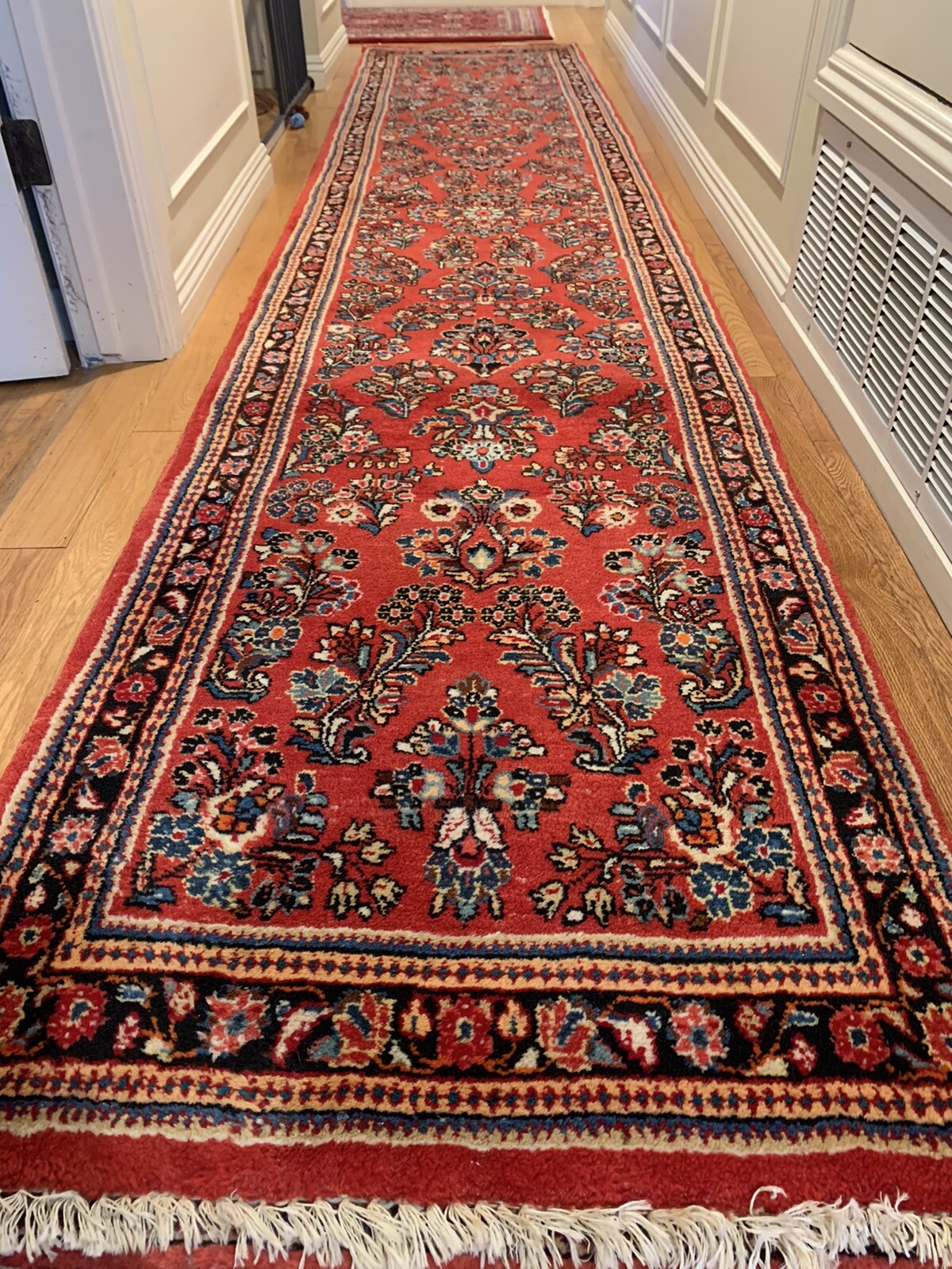 Authentic Vintage Red Saroukk Runner 3 X 13 Full Pile Excellent Condition Tags gallery