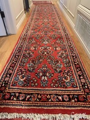 Authentic Vintage Red Saroukk Runner 3 X 13 Full Pile Excellent Condition Tags