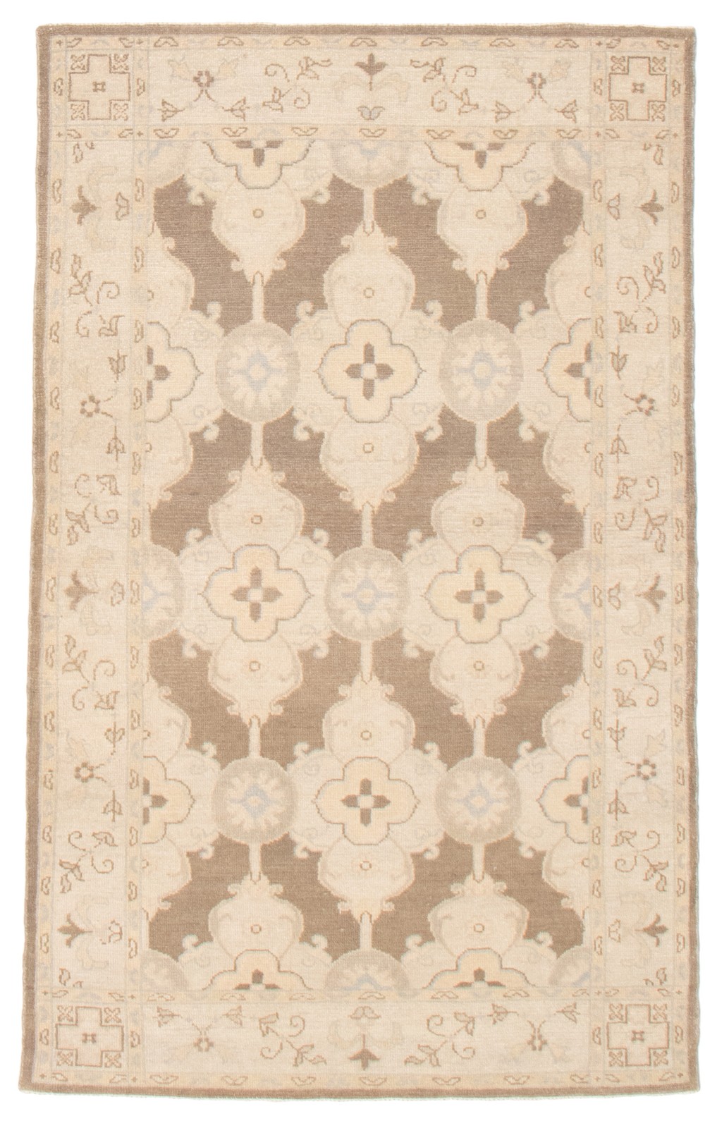 Vintage 3'10" x 5'10" Traditional Hand Knotted Vegetable Dye Wool Area Rug gallery