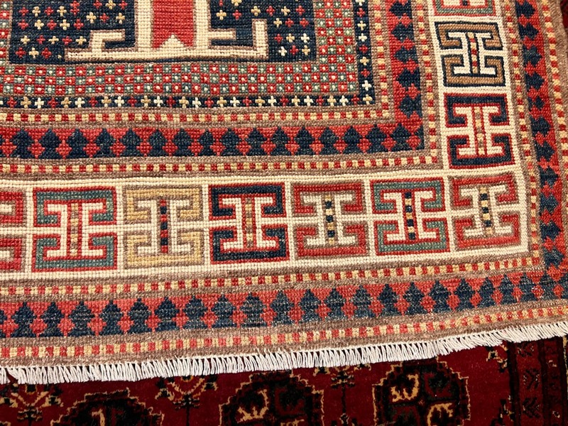 COLLECTORS' ITEM Vintage Stunning Fine Quality Natural Dye Kazak Caucasus Carpet gallery