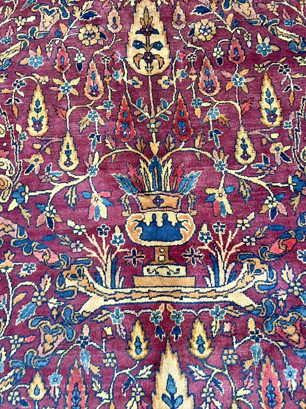 19’ X 11’ STUNNING ANTIQUE MASTERPIECE PERSIANKERMAN ORIENTAL CARPET ca 1890 gallery