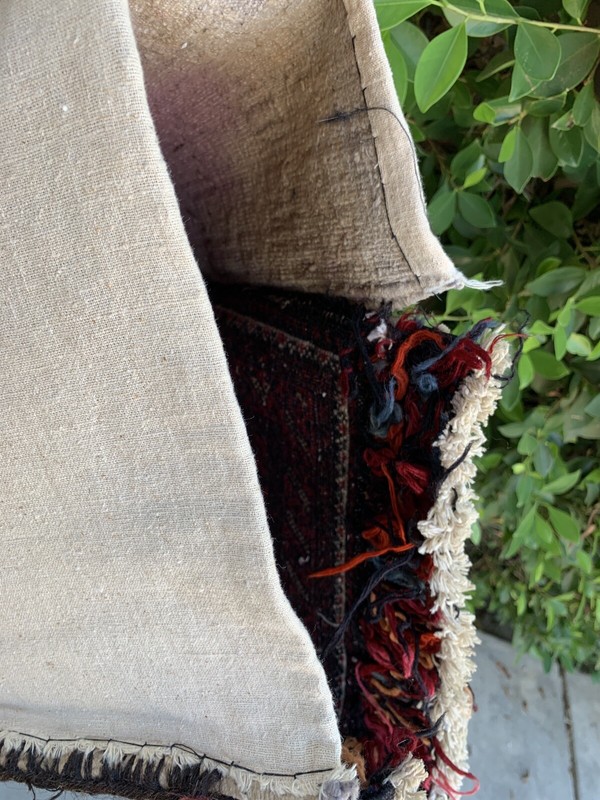 Vintage Antique Rug Bag Or Wall Hanging Tapestry Square Carpet Bag Pillow gallery