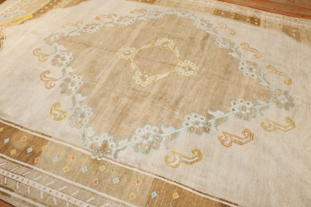 Vintage Awesome All Wool Kurdish Kars Rug Size 9'4''X13'8''