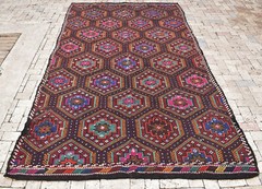 Turkish Kilim 69”x129” Handwoven Adana Cicim Kilim 176x330cm Vintage 5×10 Rug