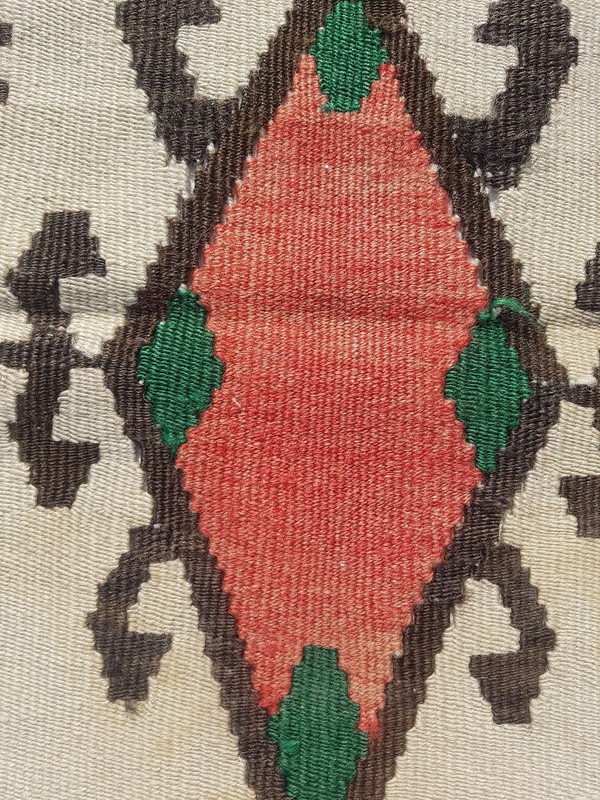 Vintage Handmade Turkish Tribal Wool Kilim Runner Rug Carpet 186x43 cm gallery