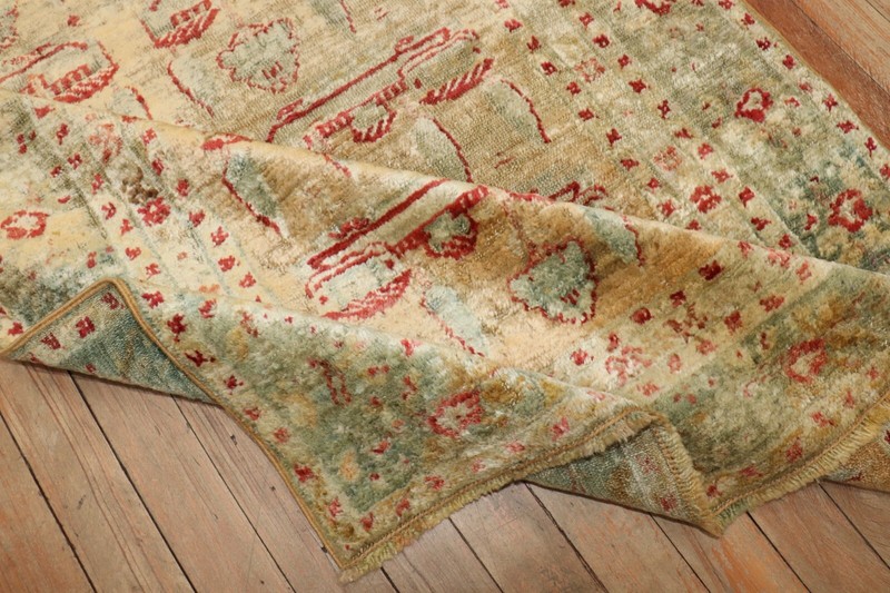 Antique Authentic Angora Turkish Oushak Ushak Rug Size 3'2''x4'2'' gallery