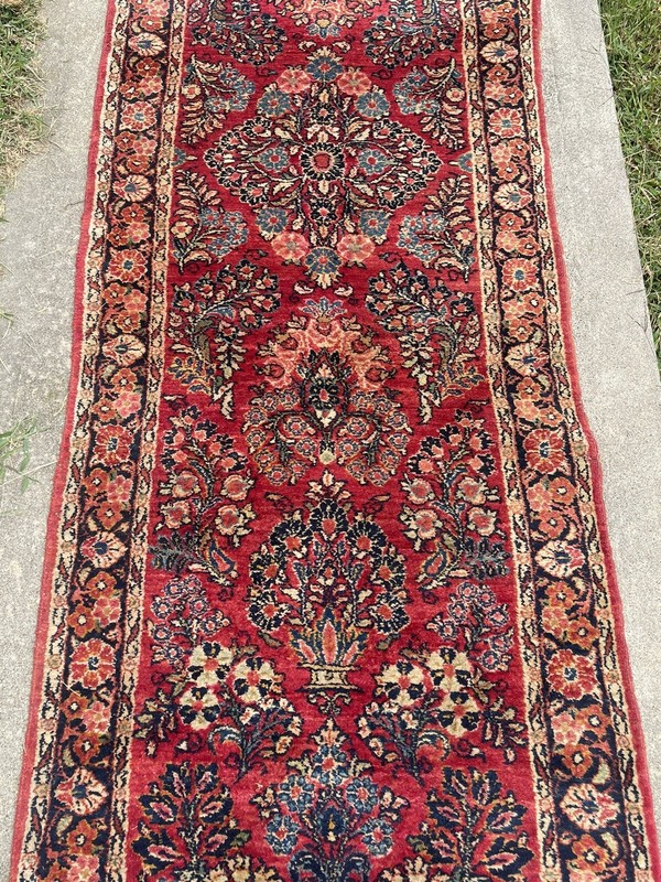 ANTIQUE AMERICAN SAROUK RUNNER 2'8"x20' gallery