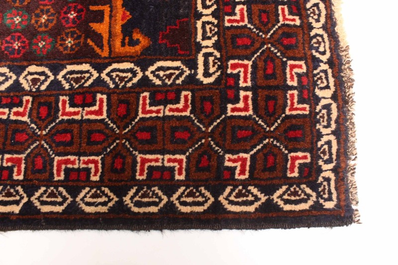 Vintage Hand-Knotted Area Rug 3'3" x 5'3" Traditional Oriental Wool Carpet gallery
