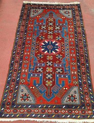 An antique Caucasian Kuba (Gymyl) Rug. 4×6 ft. circa 1910-1920 , outstanding