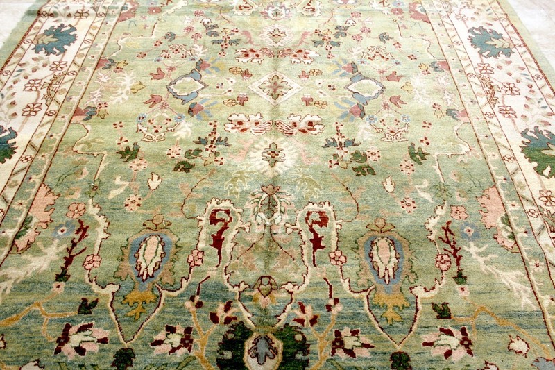 9X12 INCREDIBLE HAND KNOTTED ANTIQUE REPRODUCTION HERIZ SERAPI WOOL TURKISH RUG gallery