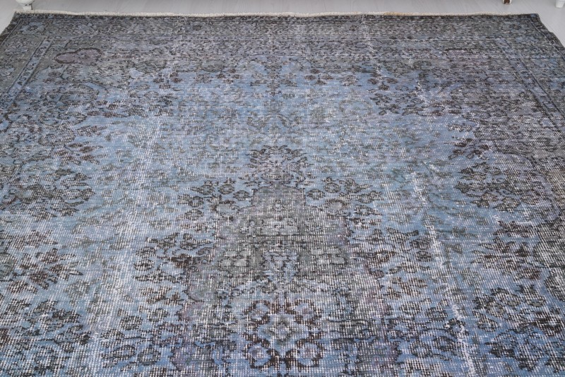 Large Vintage Turkish Oushak Rug 6x10 Neutral Handmade Anatolian Wool Carpet 169 gallery