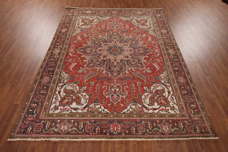 Hand-Knotted Vintage Area Rug 8x11 Ft Traditional Medallion Oriental Wool Carpet gallery